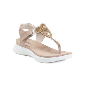 ENVAL SOFT Cognac Made In Italy Leather Sandals